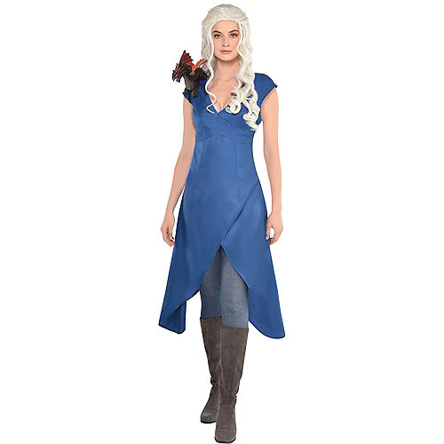 Adult Dragon Queen Slate Blue Dress Image #1