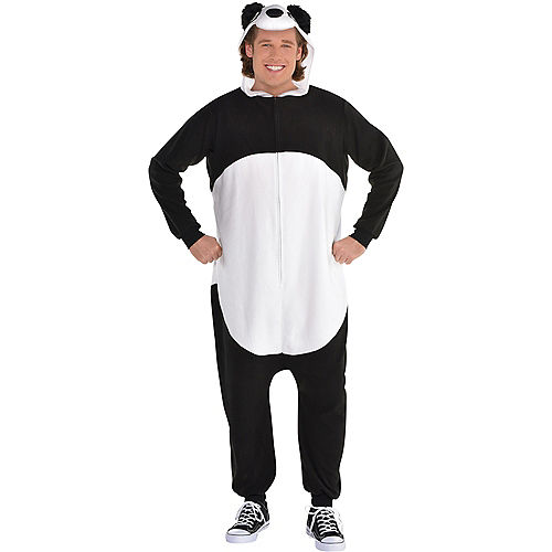 Nav Item for Adult Zipster Panda One Piece Costume Plus Size Image #2