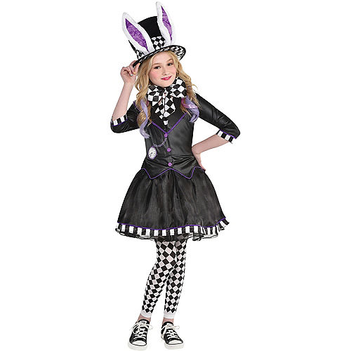 Child Dark Mad Hatter Costume Alice In Wonderland Party City - Diy Mad Hatter Hat Card Box