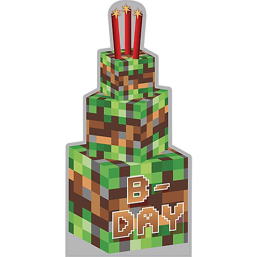 Nav Item for Pixelated Birthday Cardboard Cutout, 3ft Image #1