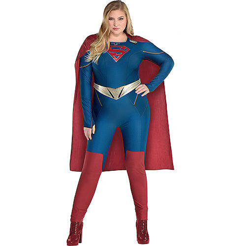 Adult Supergirl Costume Plus Size Image #1