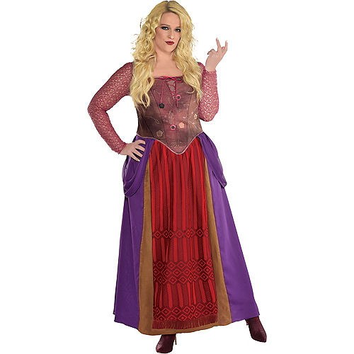 Nav Item for Adult Sarah Sanderson Costume Plus Size - Disney Hocus Pocus Image #1