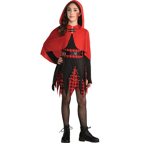 Kids' Rebel Red Riding Hood Costume Image #1