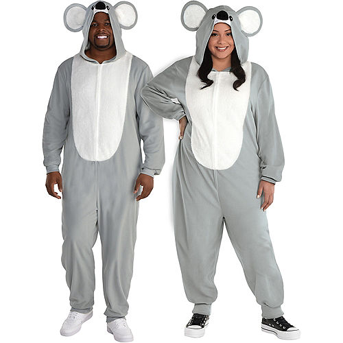 Nav Item for Adult Koala One Piece Zipster Costume - Plus Size Image #1