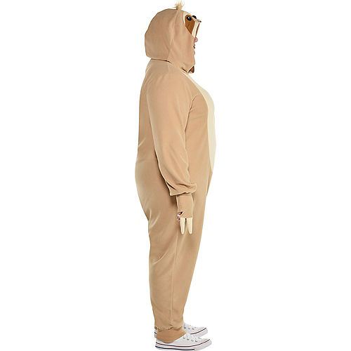 Nav Item for Adult Sloth One Piece Zipster Costume - Plus Size Image #3