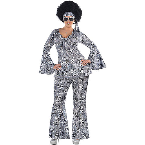 Adult Disco Dancing Queen Costume - Plus Size Image #1