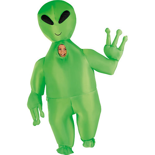 Nav Item for Kids' Green Alien Inflatable Costume Image #1
