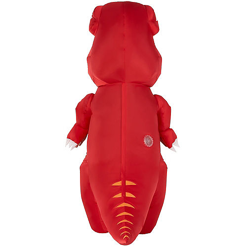 Kids' Red Dinosaur Inflatable Costume Image #3