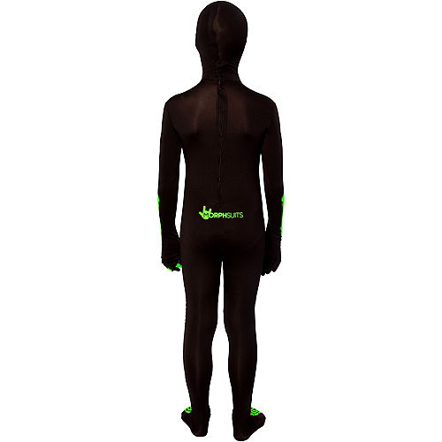 Nav Item for Glow-in-the-Dark Skeleton Morphsuit Costume for Kids Image #3