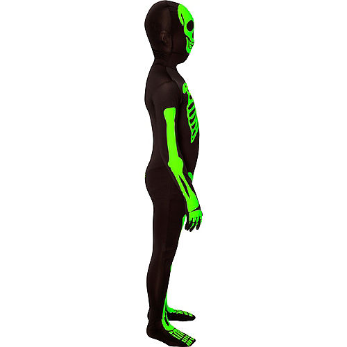 Nav Item for Glow-in-the-Dark Skeleton Morphsuit Costume for Kids Image #4