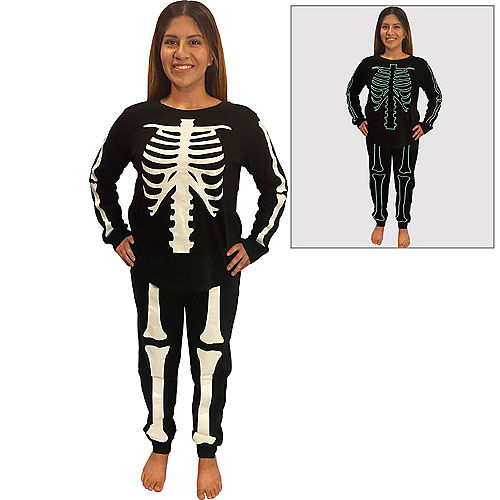 Glow-in-the-Dark Skeleton Pajamas for Women  Image #1